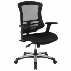 Emma+Oliver Emma And Oliver High Back Black Mesh Multifunction Ergonomic Office Chair With Molded Foam Seat