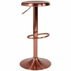 Emma+Oliver Emma And Oliver Adjustable Height Retro Barstool In Black Finish Rose Gold -Emma+Oliver shop unnamed file 5879
