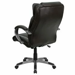 Emma+Oliver Emma And Oliver High Back Espresso LeatherSoft Ripple Swivel Office Chair - Titanium Nylon Base 9 Emma+Oliver Emma And Oliver High Back Espresso LeatherSoft Ripple Swivel Office Chair - Titanium Nylon Base -Emma+Oliver shop unnamed file 5884