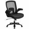 Emma+Oliver Emma And Oliver Big & Tall Black Mesh Executive Swivel Office Chair With Lumbar And Back Support Black Leathersoftmesh