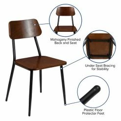 Emma+Oliver Emma And Oliver 2 Pack Stackable Industrial Wood Dining Chair With Gunmetal Steel Frame 7 Emma+Oliver Emma And Oliver 2 Pack Stackable Industrial Wood Dining Chair With Gunmetal Steel Frame -Emma+Oliver shop unnamed file 5909