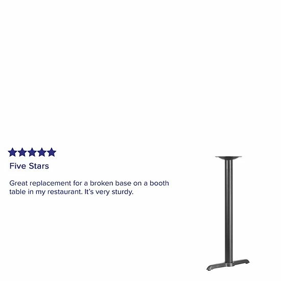 Emma+Oliver Emma And Oliver 5" X 22" Restaurant Table T-Base With 3" Dia. Bar Height Column 3 Emma+Oliver Emma And Oliver 5" X 22" Restaurant Table T-Base With 3" Dia. Bar Height Column - Image 3