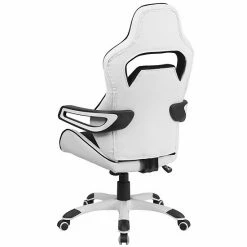Emma+Oliver Emma And Oliver High Back White Vinyl/Black Fabric Executive Swivel Arm Office Chair 7 Emma+Oliver Emma And Oliver High Back White Vinyl/Black Fabric Executive Swivel Arm Office Chair -Emma+Oliver shop unnamed file 5942