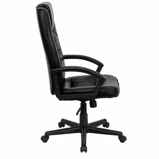 Emma+Oliver Emma And Oliver High Back Black LeatherSoft Soft Ripple Executive Swivel Office Chair - Arms 5 Emma+Oliver Emma And Oliver High Back Black LeatherSoft Soft Ripple Executive Swivel Office Chair - Arms - Image 5