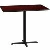 Emma+Oliver Emma And Oliver 30"x48" Natural Laminate Bar Table Top-23.5"x29.5" Base Mahogany