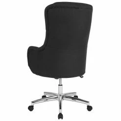 Emma+Oliver Emma And Oliver Diamond Patterned Button Tufted High Back Office Chair In Black Fabric Beige Fabric -Emma+Oliver shop unnamed file 6017