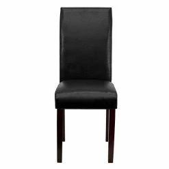 Emma+Oliver Emma And Oliver 6 Pack Contemporary Black Faux Leather Panel Back Parsons Chair With High Density Foam Padding And Mahogany Finished Hardwood Frame -Emma+Oliver shop unnamed file 6054