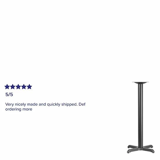 Emma+Oliver Emma and Oliver 22" x 22" Cast Iron Bar Table X-Base Emma+Oliver Emma And Oliver 22" X 22" Cast Iron Bar Table X-Base -Emma+Oliver shop unnamed file 6058