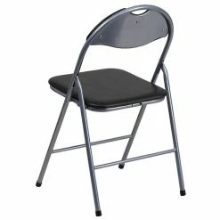 Emma+Oliver Emma And Oliver 4 Pack Black Vinyl Padded Metal Folding Chair Home Office -Emma+Oliver shop unnamed file 6095
