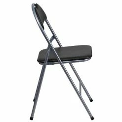 Emma+Oliver Emma And Oliver 4 Pack Black Vinyl Padded Metal Folding Chair Home Office -Emma+Oliver shop unnamed file 6096
