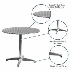Emma+Oliver Emma And Oliver 31.5" Round Aluminum Indoor-Outdoor Table -Emma+Oliver shop unnamed file 6138