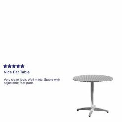 Emma+Oliver Emma And Oliver 31.5" Round Aluminum Indoor-Outdoor Table -Emma+Oliver shop unnamed file 6140