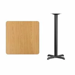 Emma+Oliver Emma And Oliver 30" Square Walnut Laminate Bar Table Top-22"x22" Base Mahogany 8 Emma+Oliver Emma And Oliver 30" Square Walnut Laminate Bar Table Top-22"x22" Base Mahogany -Emma+Oliver shop unnamed file 6149