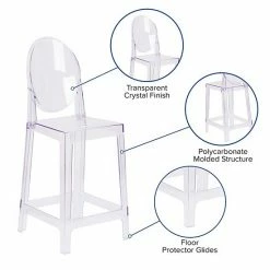 Emma+Oliver Emma And Oliver Ghost Counter Stool With Oval Back In Transparent Crystal -Emma+Oliver shop unnamed file 6153