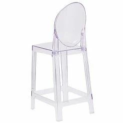 Emma+Oliver Emma And Oliver Ghost Counter Stool With Oval Back In Transparent Crystal -Emma+Oliver shop unnamed file 6155