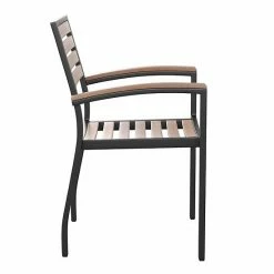 Emma+Oliver Emma And Oliver 3 Piece Patio Table Set - Synthetic Teak Poly Slats - 35" Square Steel Framed Table With Umbrella Holder Hole - 2 Stackable Club Chairs 8 Emma+Oliver Emma And Oliver 3 Piece Patio Table Set - Synthetic Teak Poly Slats - 35" Square Steel Framed Table With Umbrella Holder Hole - 2 Stackable Club Chairs -Emma+Oliver shop unnamed file 6159