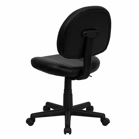 Emma+Oliver Emma And Oliver Mid-Back Black LeatherSoft Ergonomic Task Office Chair - Back Depth Adjustment 5 Emma+Oliver Emma And Oliver Mid-Back Black LeatherSoft Ergonomic Task Office Chair - Back Depth Adjustment - Image 5