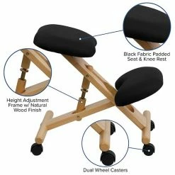Emma+Oliver Emma And Oliver Mobile Wooden Ergonomic Kneeling Office Chair In Black Fabric 7 Emma+Oliver Emma And Oliver Mobile Wooden Ergonomic Kneeling Office Chair In Black Fabric -Emma+Oliver shop unnamed file 621