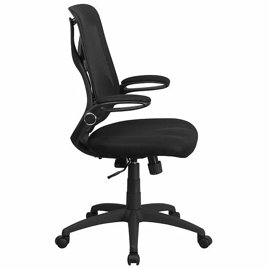 Emma+Oliver Emma And Oliver High Back Black Mesh 2-Paddle Ergonomic Office Chair Adjustable Lumbar, Arms 4 Emma+Oliver Emma And Oliver High Back Black Mesh 2-Paddle Ergonomic Office Chair Adjustable Lumbar, Arms - Image 4