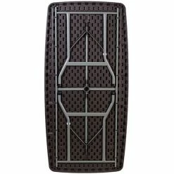 Emma+Oliver Emma And Oliver 5.62-Foot Brown Rattan Indoor-Outdoor Plastic Folding Table With Umbrella Hole 3 Emma+Oliver Emma And Oliver 5.62-Foot Brown Rattan Indoor-Outdoor Plastic Folding Table With Umbrella Hole -Emma+Oliver shop unnamed file 6249