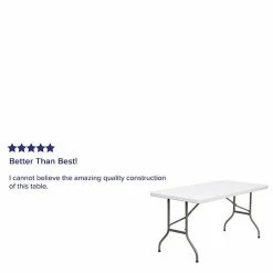 Emma+Oliver Emma And Oliver 5-Foot Granite White Plastic Folding Table - Banquet / Event Folding Table -Emma+Oliver shop unnamed file 6254