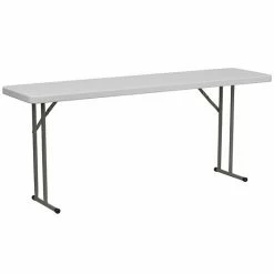 Emma+Oliver Emma And Oliver 6-Foot Granite White Plastic Folding Training And Event Table