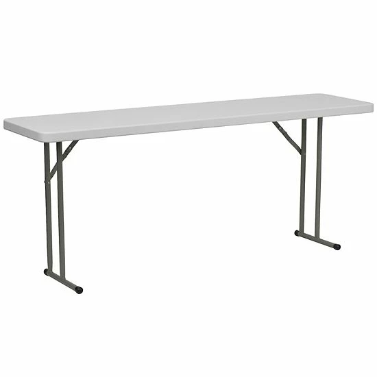 Emma+Oliver Emma And Oliver 6-Foot Granite White Plastic Folding Training And Event Table 1 Emma+Oliver Emma And Oliver 6-Foot Granite White Plastic Folding Training And Event Table