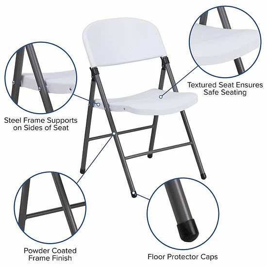 Emma+Oliver Emma and Oliver 2 Pack Granite White Plastic Folding Chair with Charcoal Frame Emma+Oliver Emma And Oliver 2 Pack Granite White Plastic Folding Chair With Charcoal Frame -Emma+Oliver shop unnamed file 6290