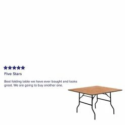 Emma+Oliver Emma And Oliver 4-Foot Square Wood Folding Banquet Table - Event & Catering Table -Emma+Oliver shop unnamed file 6307