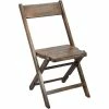 Emma+Oliver Emma And Oliver Slatted Wood Folding Wedding Chair - Event Chair - Antique Black, Set Of 4