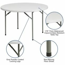 Emma+Oliver Emma And Oliver 4-Foot Round Granite White Plastic Folding Table - Banquet / Event Folding Table 7 Emma+Oliver Emma And Oliver 4-Foot Round Granite White Plastic Folding Table - Banquet / Event Folding Table -Emma+Oliver shop unnamed file 6344