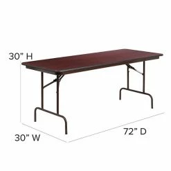 Emma+Oliver Emma And Oliver 6-Foot Mahogany Melamine Laminate Folding Banquet & Catering Table 4 Emma+Oliver Emma And Oliver 6-Foot Mahogany Melamine Laminate Folding Banquet & Catering Table -Emma+Oliver shop unnamed file 6351