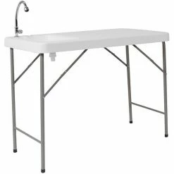 Emma+Oliver Emma And Oliver 4-Foot Portable Fish Cleaning Table / Outdoor Camping Table And Sink