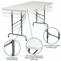 Emma+Oliver Emma And Oliver 6-Foot Height Adjustable Granite White Plastic Folding Event Table 7 Emma+Oliver Emma And Oliver 6-Foot Height Adjustable Granite White Plastic Folding Event Table -Emma+Oliver shop unnamed file 6399
