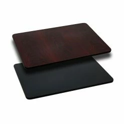 Emma+Oliver Emma And Oliver 30"x48" Rectangular Black/Mahogany Reversible Laminate Table Top Naturalwalnut -Emma+Oliver shop unnamed file 640