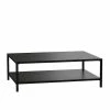 Emma+Oliver Emma And Oliver All-Weather Black Commercial Grade Indoor/Outdoor Metal 2 Tier Coffee Table