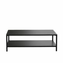 Emma+Oliver Emma And Oliver All-Weather Black Commercial Grade Indoor/Outdoor Metal 2 Tier Coffee Table -Emma+Oliver shop unnamed file 6406