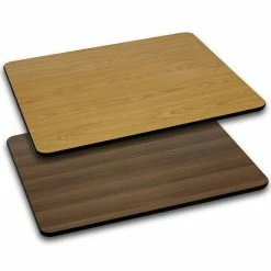 Emma+Oliver Emma And Oliver 30"x48" Rectangular Black/Mahogany Reversible Laminate Table Top Naturalwalnut -Emma+Oliver shop unnamed file 641