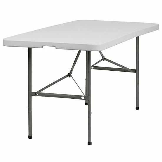 Emma+Oliver Emma and Oliver 5-Foot Bi-Fold Granite White Plastic Folding Table with Handle - Event Table Emma+Oliver Emma And Oliver 5-Foot Bi-Fold Granite White Plastic Folding Table With Handle - Event Table -Emma+Oliver shop unnamed file 6412