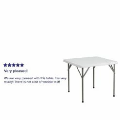 Emma+Oliver Emma And Oliver 2.85-Foot Square Granite White Plastic Folding Table - Event Folding Table -Emma+Oliver shop unnamed file 6421