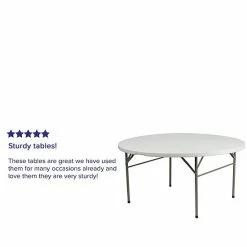 Emma+Oliver Emma And Oliver 5-Foot Round Bi-Fold Granite White Plastic Folding Table With Carrying Handle -Emma+Oliver shop unnamed file 6430