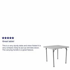 Emma+Oliver Emma And Oliver 2.79-Foot Square Bi-Fold Granite White Plastic Folding Table W/ Carrying Handle 8 Emma+Oliver Emma And Oliver 2.79-Foot Square Bi-Fold Granite White Plastic Folding Table W/ Carrying Handle -Emma+Oliver shop unnamed file 6435