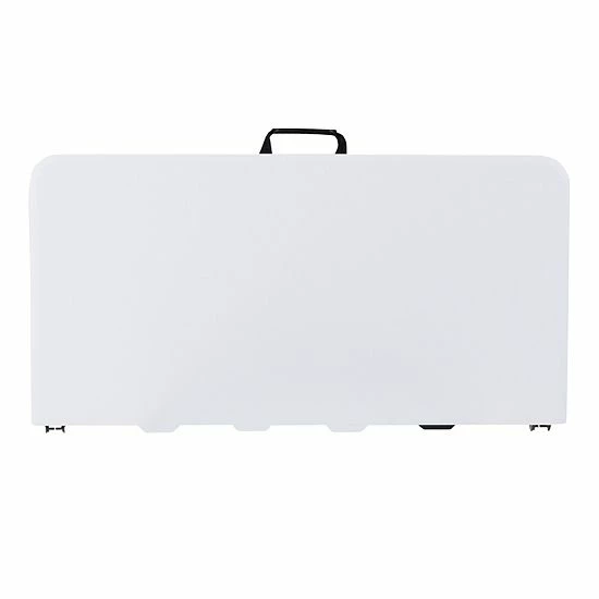 Emma+Oliver Emma And Oliver 2.79-Foot Square Bi-Fold Granite White Plastic Folding Table W/ Carrying Handle 5 Emma+Oliver Emma And Oliver 2.79-Foot Square Bi-Fold Granite White Plastic Folding Table W/ Carrying Handle - Image 5