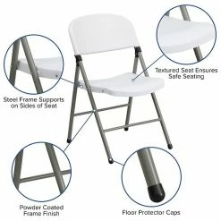 Emma+Oliver Emma And Oliver 2 Pack Commercial White Plastic Event Party Rental Folding Chair -Emma+Oliver shop unnamed file 6439