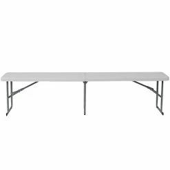 Emma+Oliver Emma And Oliver 10.25"Wx71"L Portable Bi-Fold Granite White Plastic Bench -Emma+Oliver shop unnamed file 6450