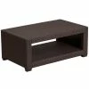 Emma+Oliver Emma And Oliver Chocolate Brown Faux Rattan Coffee Table