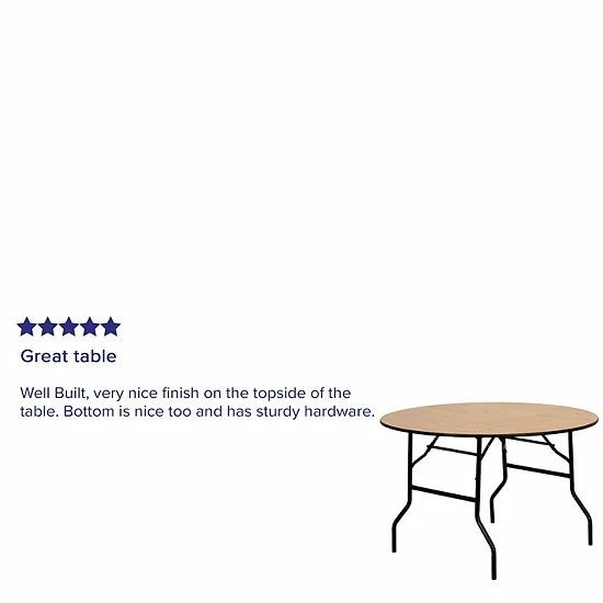 Emma+Oliver Emma and Oliver 4-Foot Round Wood Folding Banquet Table with Clear Coated Finished Top Emma+Oliver Emma And Oliver 4-Foot Round Wood Folding Banquet Table With Clear Coated Finished Top -Emma+Oliver shop unnamed file 6475