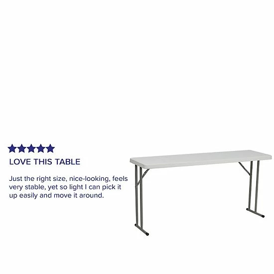 Emma+Oliver Emma and Oliver 5-Foot Rectangle Granite White Plastic Folding Training / Seminar Table Emma+Oliver Emma And Oliver 5-Foot Rectangle Granite White Plastic Folding Training / Seminar Table -Emma+Oliver shop unnamed file 6489