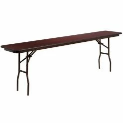 Emma+Oliver Emma And Oliver 8-Foot High Pressure Mahogany Laminate Folding Training Table