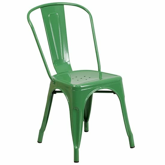 Emma+Oliver Emma And Oliver Commercial Grade Black-Gold Metal Indoor-Outdoor Stackable Chair 9 Emma+Oliver Emma And Oliver Commercial Grade Black-Gold Metal Indoor-Outdoor Stackable Chair - Image 9
